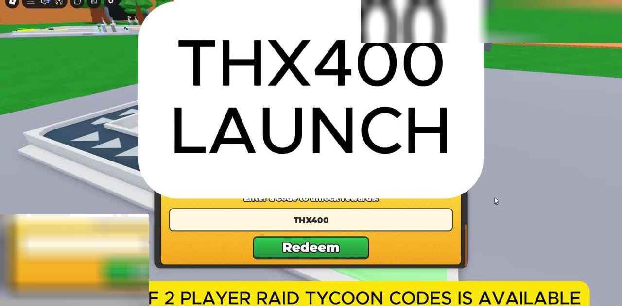 Codes short on-screen list overlay for Raid Tycoon codes