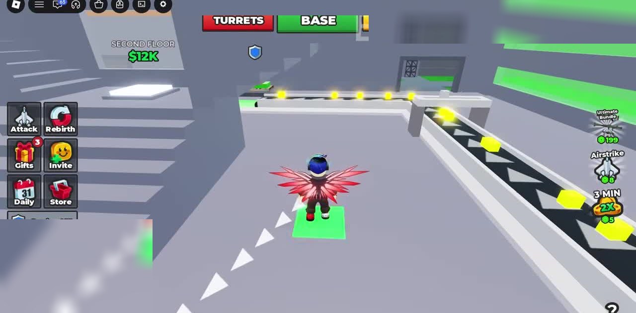 Twin green laser door frames inside a base hallway