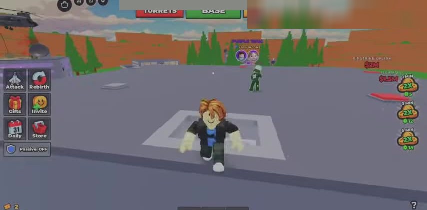 Player approaching a rival factory during a raid run